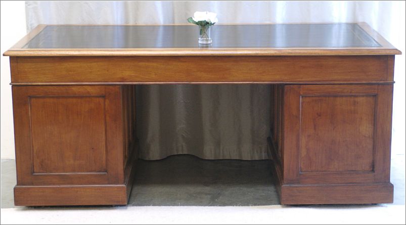 2074 Large Mahogany Pedestal Desk  - Rear